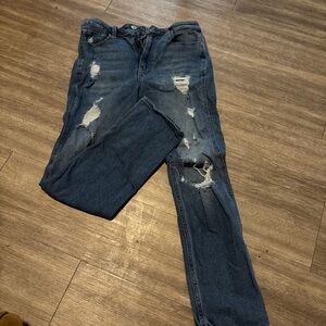 Hollister Blue Skinny Jeans Distressed Denim